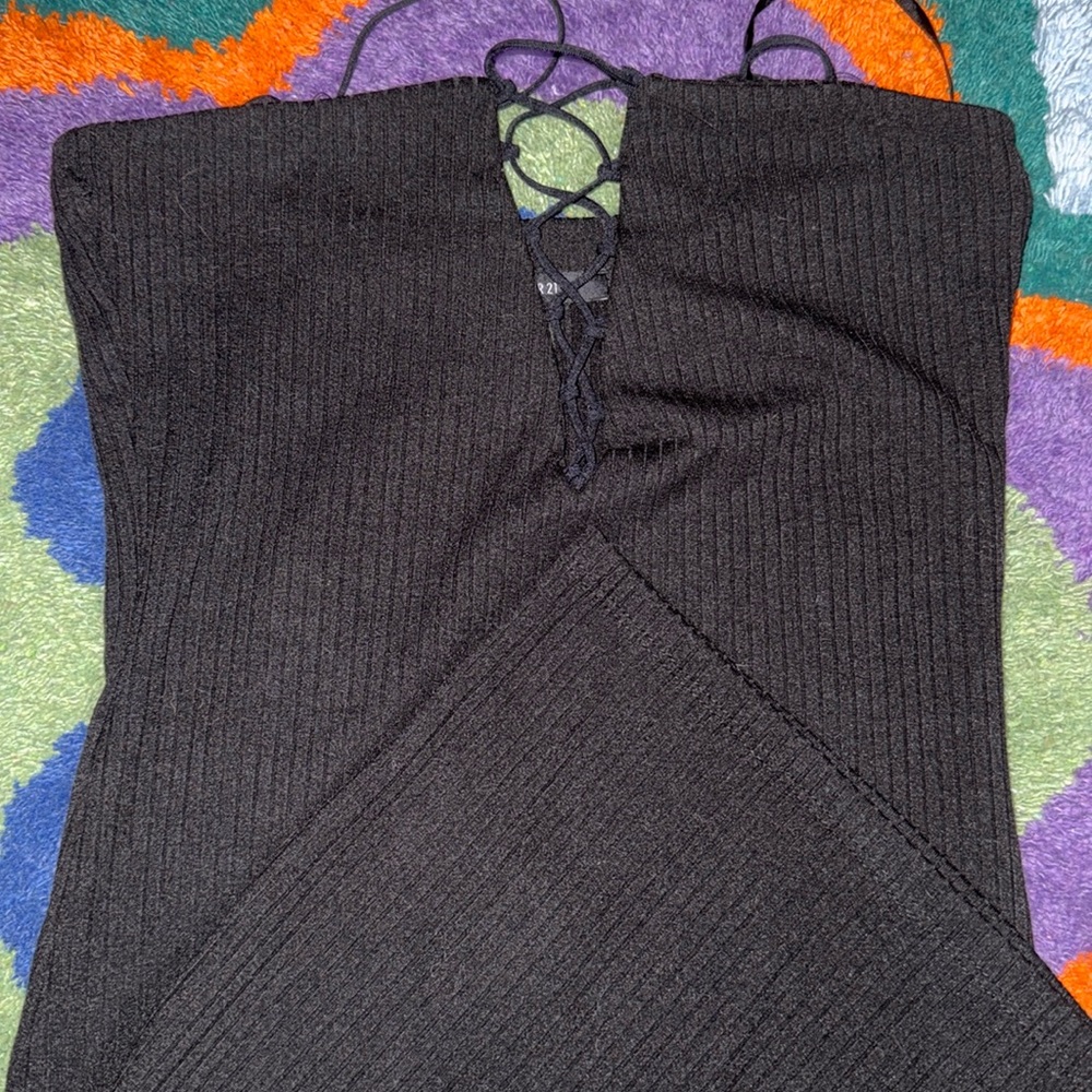 Black mini dress